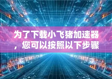 为了下载小飞猪加速器，您可以按照以下步骤进行