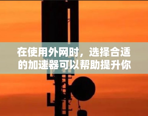 在使用外网时，选择合适的加速器可以帮助提升你的网络速度。以下是一些推荐的外网加速器软件，供您参考