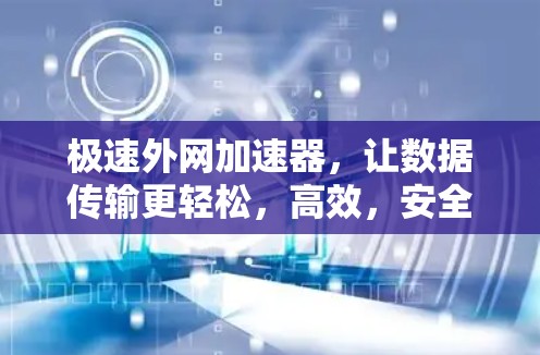 极速外网加速器，让数据传输更轻松，高效，安全！