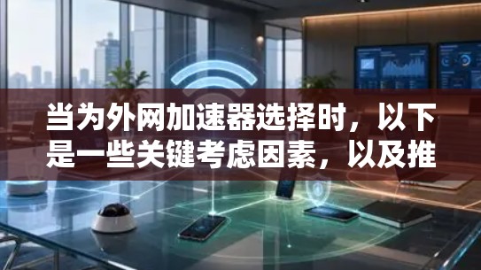 当为外网加速器选择时,以下是一些关键考虑因素,以及推荐的几个常用加速器,供您参考 当为外网加速器选择时,以下是一些关键考虑因素,以及推荐的几个常用加速器,供您参考